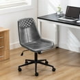 thumbnail image 5 of Duhome Desk Chair Faux Leather Swivel Office Chair with Wheels Computer Chair Adjustable Height, Gray, 5 of 7
