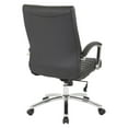 thumbnail image 5 of Executive Mid-Back Chair in Black Faux Leather with Padded Arms, 5 of 8
