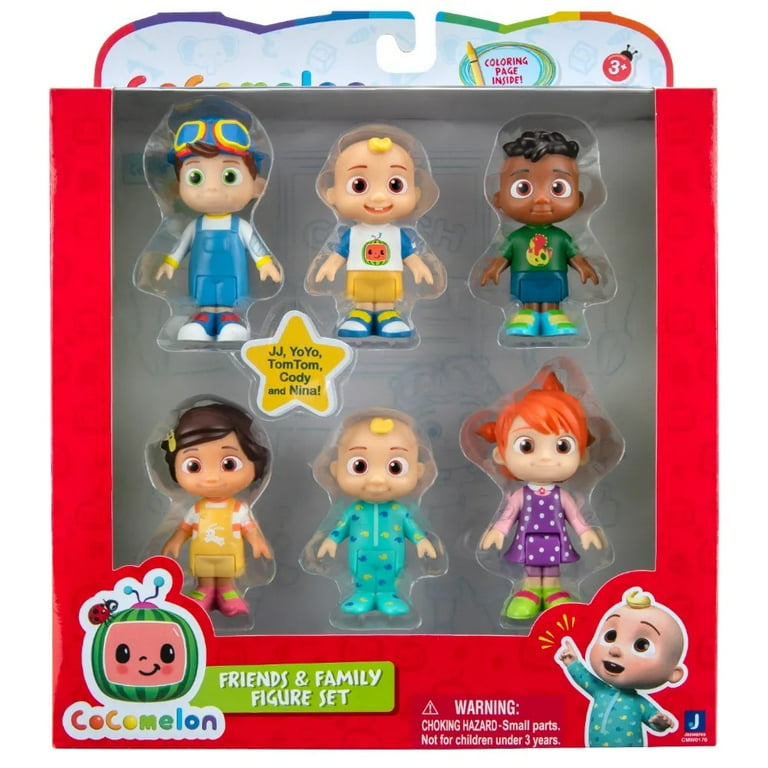 CoComelon Family and Friends Figure Set, 6 Pack, 3