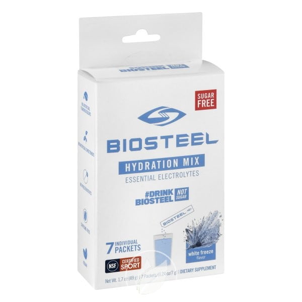 (4 Pack) Biosteel Electrolytes Sports Hydration Drink Mix, White Freeze