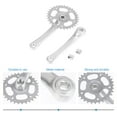 thumbnail image 6 of LEORX 1Set Single Speeds Hollow Crankset Silver Aluminum Alloy Durable Bike Accessories, 6 of 7
