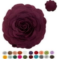 thumbnail image 2 of Fennco Styles Eva's Flower Garden Decorative Throw Pillow Case - 13 inches Round (Wine, 13" Case Only), 2 of 8