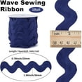 thumbnail image 2 of 1.34 Inch Giant Rick Rack Trim Jumbo RIC Rac Ribbon Huge Rick Rack 10 Yards Christmas Zig Zag Wave Bending Fringe Trim Woven Fabric S Shaped Lace for Sewing Crafts, 2 of 8