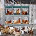 thumbnail image 4 of Leumius Nesting Boxes for Chickens,6-Hole Chicken Nesting Boxes Wall Mount,Large Vented Holes Chicken Coop Box for Outdoor Chicken Coop Farm Yard,Green, 4 of 7