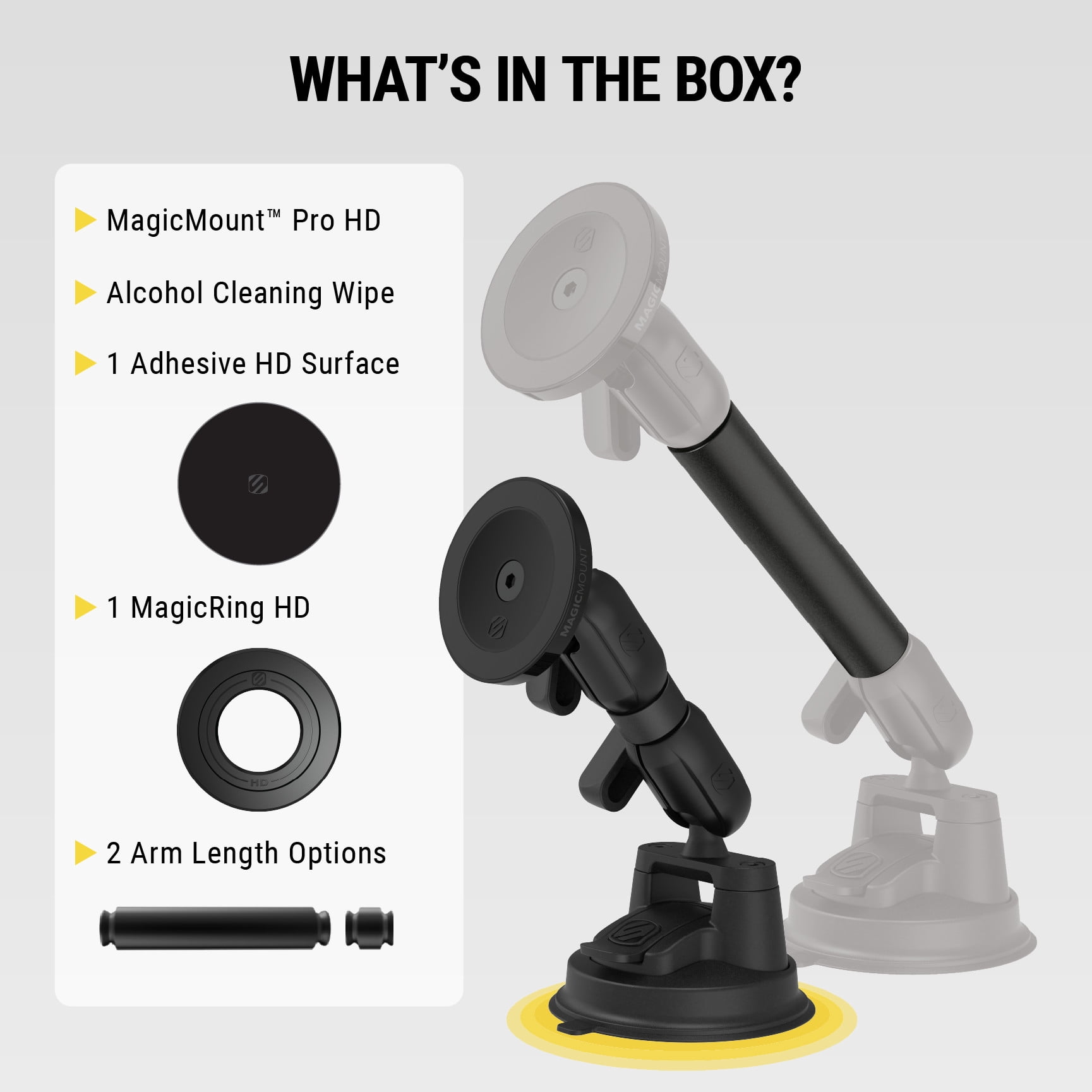 Scosche MXMSWD2HD-VA MagicMount Pro MagSafe Heavy Duty Magnetic Suction Cup Dash/Windshield Mount