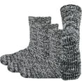 thumbnail image 1 of 3 Pairs Ultra Thick Fuzzy Grip Socks Non Skid Slipper Hospital Socks Unisex Premium, 1 of 4