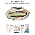 thumbnail image 4 of Tote Bag for Women - Gold and White Marble Shoulder Bag - Large Utility Work Duffle Bag with Zipper Handbag for Travel, Work, Sprots, 4 of 5
