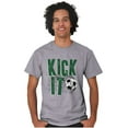 thumbnail image 4 of Athletic Soccer Fan Kick It Goal Men's Graphic T Shirt Tees Brisco Brands S, 4 of 5
