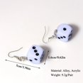 thumbnail image 2 of Dice Earrings Creative Punk Style Acrylic Dangle Earrings Drop Earrings for Girl, 2 of 10
