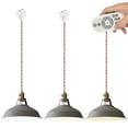 thumbnail image 1 of FSLiving Iron J-Type Track Pendant Lighting with Cord Total Length 2FT Customizable Macaron Gray Shade Smart Group Control with Stepless Dimming for Living Room-1 Light, 1 of 8