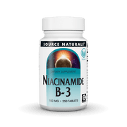 Source Naturals Niacinamide B-3, Dietary Supplement - 100 mg- 250 Tablets