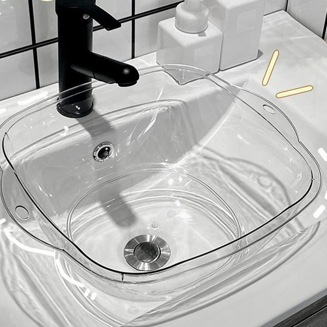 Transparent Wash Basin Multifunctional Portable Washbasin Bathroom Accessories