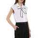 thumbnail image 4 of Pantalones de trabajo formales para mujer INSPIRE CHIC con pliegues en la parte delantera, pantalones rectos de oficina con bolsillos, L, negro, 4 of 4