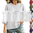 thumbnail image 2 of cocolona 3/4 Sleeve Sweatshirts for Women Loose Fit Crew Neck Casual Solid Color Fall Pullover Tops, 2 of 7