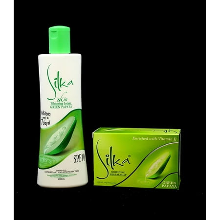 Green Papaya Skin Whitening set (lotion & soap) By (The Best Papaya Soap)