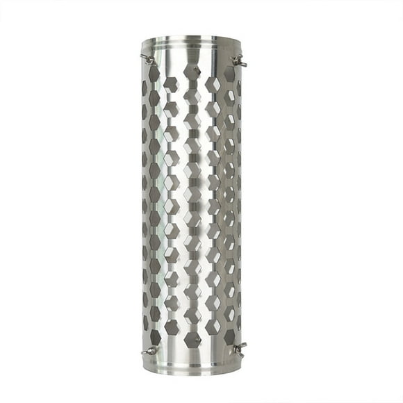 TFixol Stainless Steel Chimney Heat Shield, 90x320mm Round Hole Tent Insulation Mesh, Anti-Scalding Protection for Tent Fabric, Silver Finish