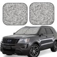thumbnail image 1 of Balery Silver Glitter Parasol para parabrisas de coche de 2 piezas | Parasol plegable para parabrisas delantero de coche para la mayoría de sedanes-Large, 1 of 6