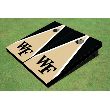 Wake Forest University Gold And Black Matching Triangle Cornhole Boards