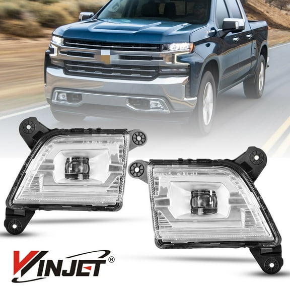 For 2019-2022 Chevy Silverado 1500,2020-2023 Chevy Silverado 2500HD/3500HD LED Fog Lights w/Wiring Switch