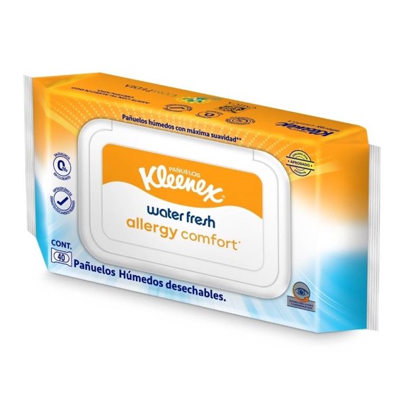 Pañuelos húmedos desechables Kleenex allergy comfort 40 pzas