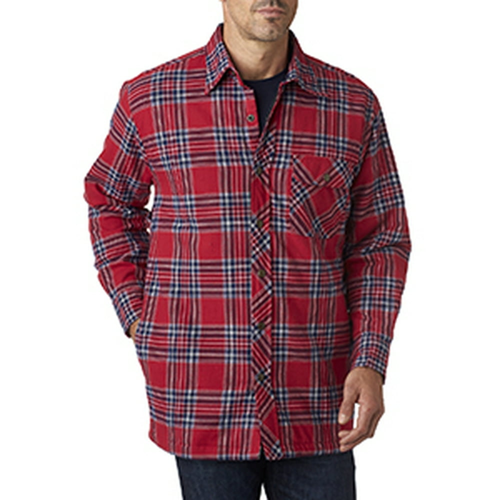 backpacker men's canvas shirt jacket with flannel lining