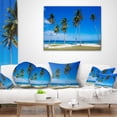 thumbnail image 3 of Designart Bright and Clear Tropical Beach - Seascape Throw Pillow - 18x18, 3 of 4