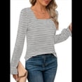 thumbnail image 2 of Blusas Tipo Túnica de Larga Abullonada con Cuello Cuadrado para Mujer, Estilo Casual y Moderno para Otoño XL, 2 of 7