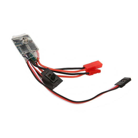 Controlador de velocidad de motor RC bidireccional ESC de 30 A y 4-8 V para automóvil, barco y escala 1/16, 1/18 y 1/24 sin freno