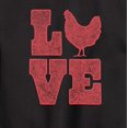 thumbnail image 3 of Instant Message - Love Chicken - Toddler & Youth Crewneck Fleece Sweatshirt, 3 of 6