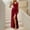 Red, variant on SMihono Dress for Women 2025 Elegant Satin Prom Maxi Dresses with Slit Long Ruched Mermaid Bridesmaid Dresses Pink L