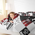 thumbnail image 4 of Homewish Baseball Sport Game Bedding Comforter Set,Boys Ball Gamer Twin Comforter Sets,Red White Black Bedding Set For Boys Teens,Breathable Home Decor Reversible,2pcs, 4 of 8