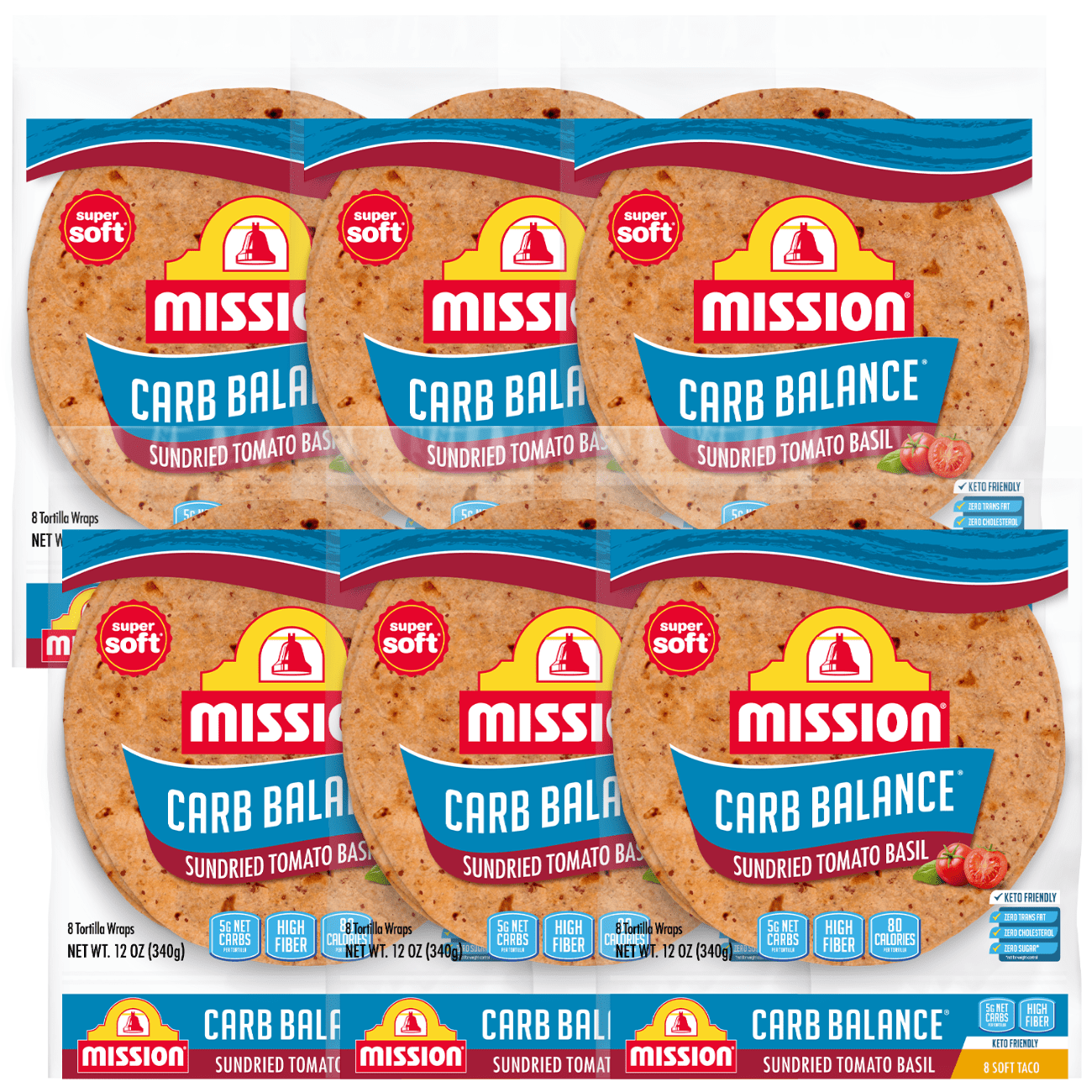 Mission Foods Carb Balance Soft Tortillas Flavor Sundried Tomato Basil
