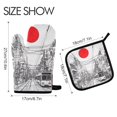 thumbnail image 2 of Yayeee Oven Mitts and Pot Holder Set of 2 Heat Resistant Kitchen Gloves Baking Hot Pad, White Streets, 2 of 5