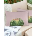 thumbnail image 6 of Pack of 2 Outdoor Pillow Covers, Green Succulent Cactus Waterproof Square Throw Pillowcase Cushion Decorative Pillow Covers for Couch Patio Tent, 20x12 in, 6 of 6