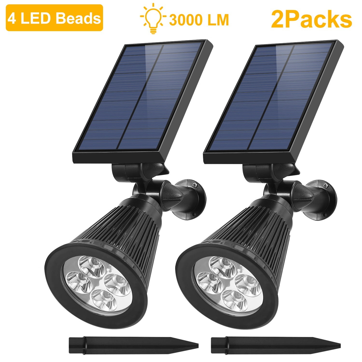 2 LED Solar Power Wall Light UP and Down Outdoor Sensor Lights Lamps Decor Q0O1 