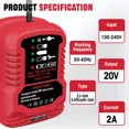 thumbnail image 4 of Portátil Charger para Bauer Batería Li-ion de 20V Charger Station con Indicador LED, 4 of 6