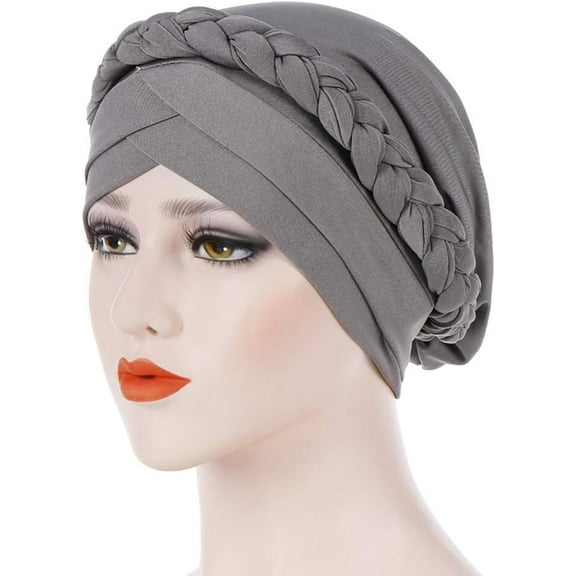 Cancer Chemo Beanies Bandana Headwrap Cap Satin Bonnet Head Scarf Hijab Braid Silky Turban Hats for Women