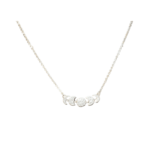 Adjustable Moon Phases Necklace for Layering