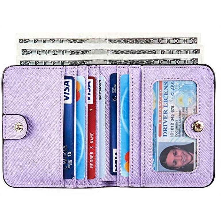 Slim RFID Blocking Wallet For Women – Genuine Leather Card Holder With Zipper Pocket