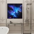 thumbnail image 4 of Wall Art Prints, Blue Purple Sky Framed Canvas Prints for Bedroom Living Room Bathroom Office, Modern Abstract Night Stars Gallery Wrap Wall Art Poster for Gifts Home Decor 16"x16", 4 of 9