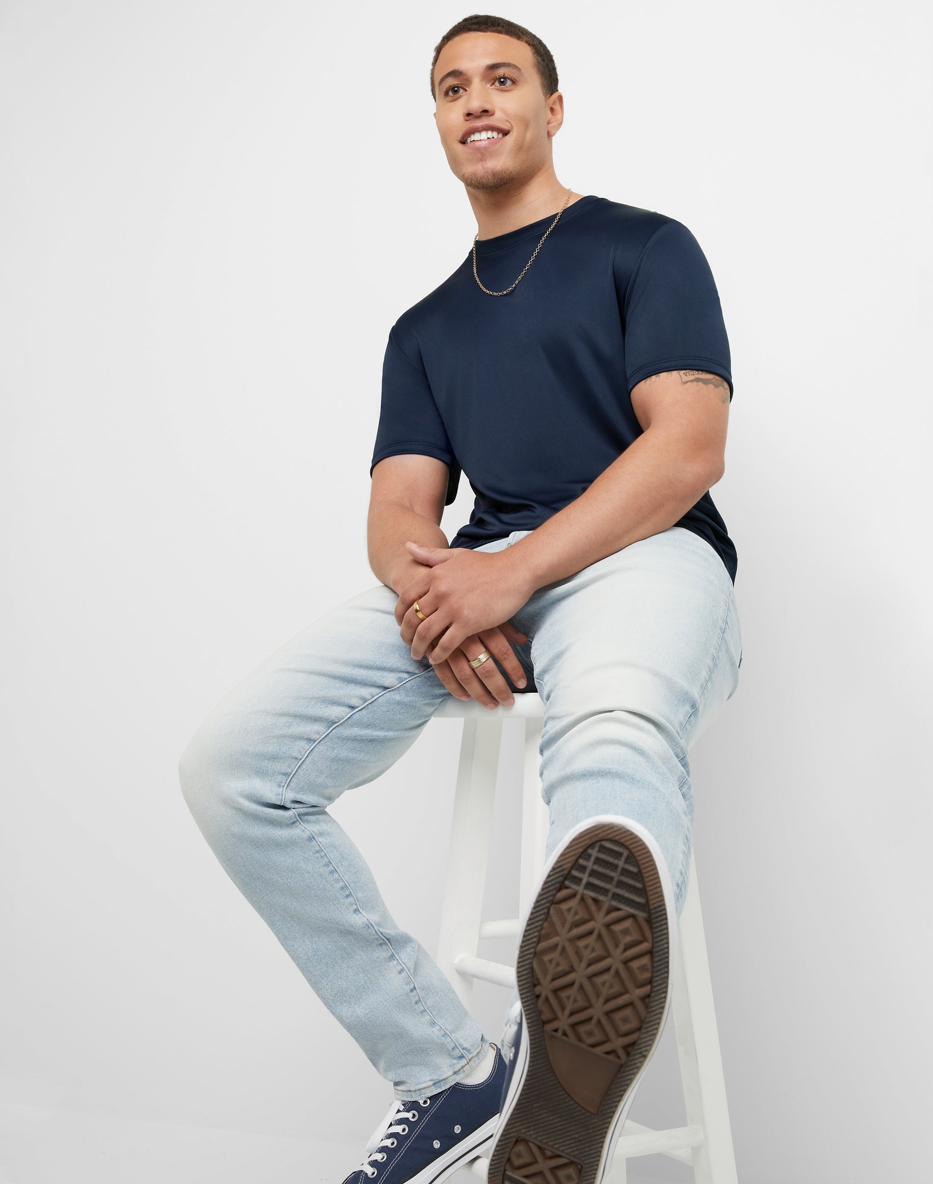 Paquete de 2 playeras Cool Dri para hombre, deportivas de rendimiento, cómodas, con ribete, ligeras 5