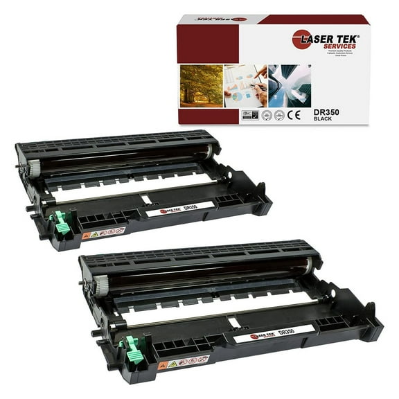 2Pk LTS DR-350 Black Compatible for Brother HL2030 2040, MFC7420 Drum Unit