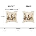 thumbnail image 2 of Easter Pillow Covers 18x18 Inch Set of 2, Polka Dot Bunny Throw Pillows Farmhouse Linen Rabbit Spring Decor Pillowcase for Sofa Bedroom Living Room Indoor Outdoor, 2 of 6