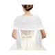 thumbnail image 1 of wonima44 Sheer Shawl, White Lace Shawl, Summer Evening Scarf Formal Soft Floral Scarf Mesh Fringe Wraps with Tassels Suitable for Women's Wedding Evening Party Dress and Daily Matching, 1 of 1