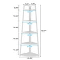 thumbnail image 5 of Tribesigns 70-Inch Industrial Corner Bookshelf, 5-Tier Ladder Shelf, Plant Stand, 5 of 6
