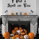 thumbnail image 5 of Juego de 6 decoraciones de Halloween con telarañas, mantel, chimenea, bufanda, camino de mesa, pantalla de lámpara, cortina de puerta con 16 murciélagos 3D, 5 of 5