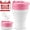 Pink, variant on Tilcore Collapsible 600ml Black Shaker Bottle with Leakproof Lid