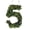 Green-5, variant on Modern Home 12" Real Preserved Boxwood Monogram Wreath Letters - K