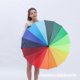 thumbnail image 5 of Rainbow Automatic Long Handle Umbrella with 16 Ribs and UPF 30+ UV Protection, 5 of 5