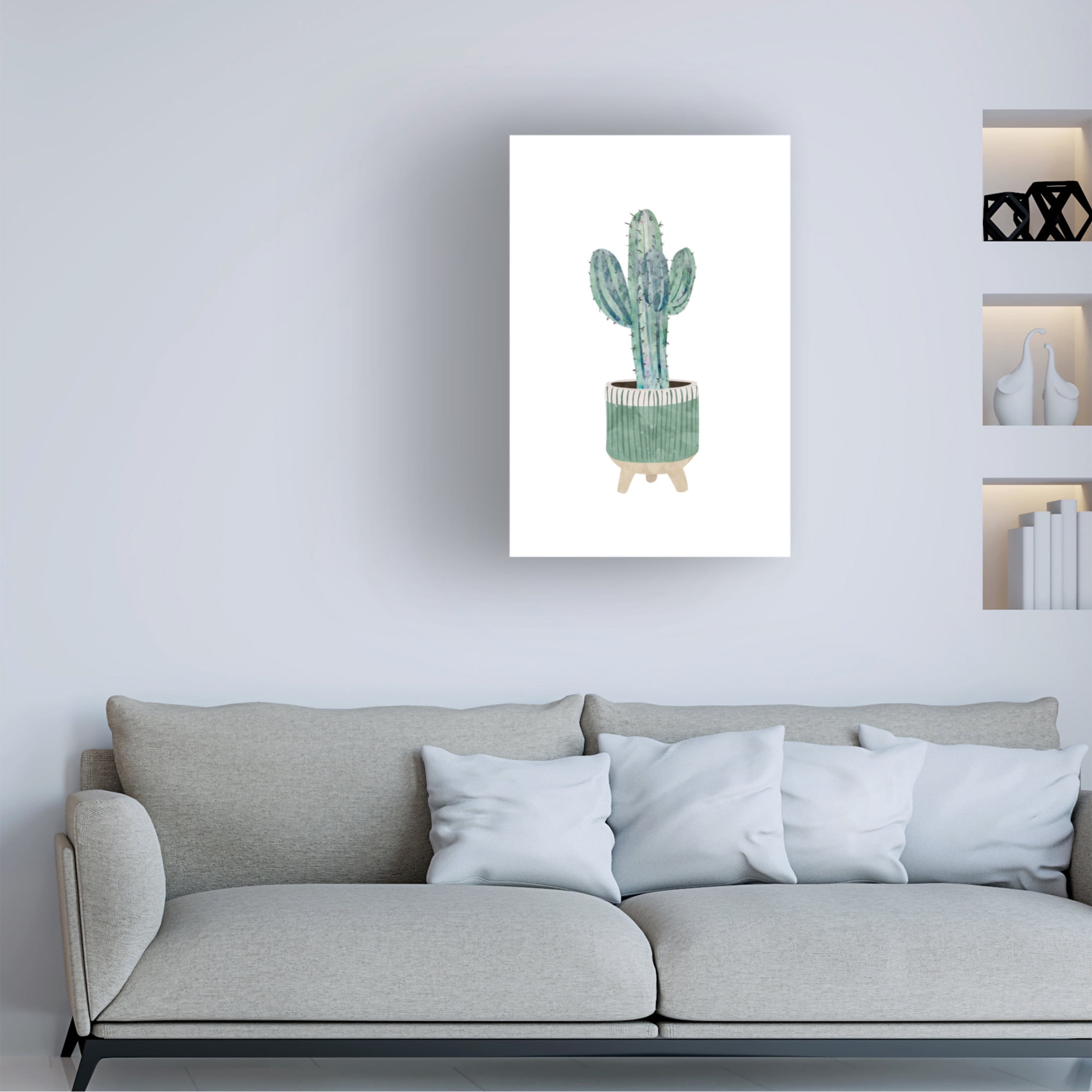 Trademark Fine Art Sarah Manovski Boho scandi cactus 1 Canvas Wall Art